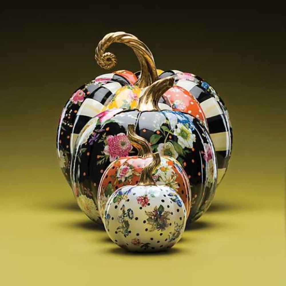 Mackenzie-Childs Flower Market Pumpkin Small - Picture 3 of 10